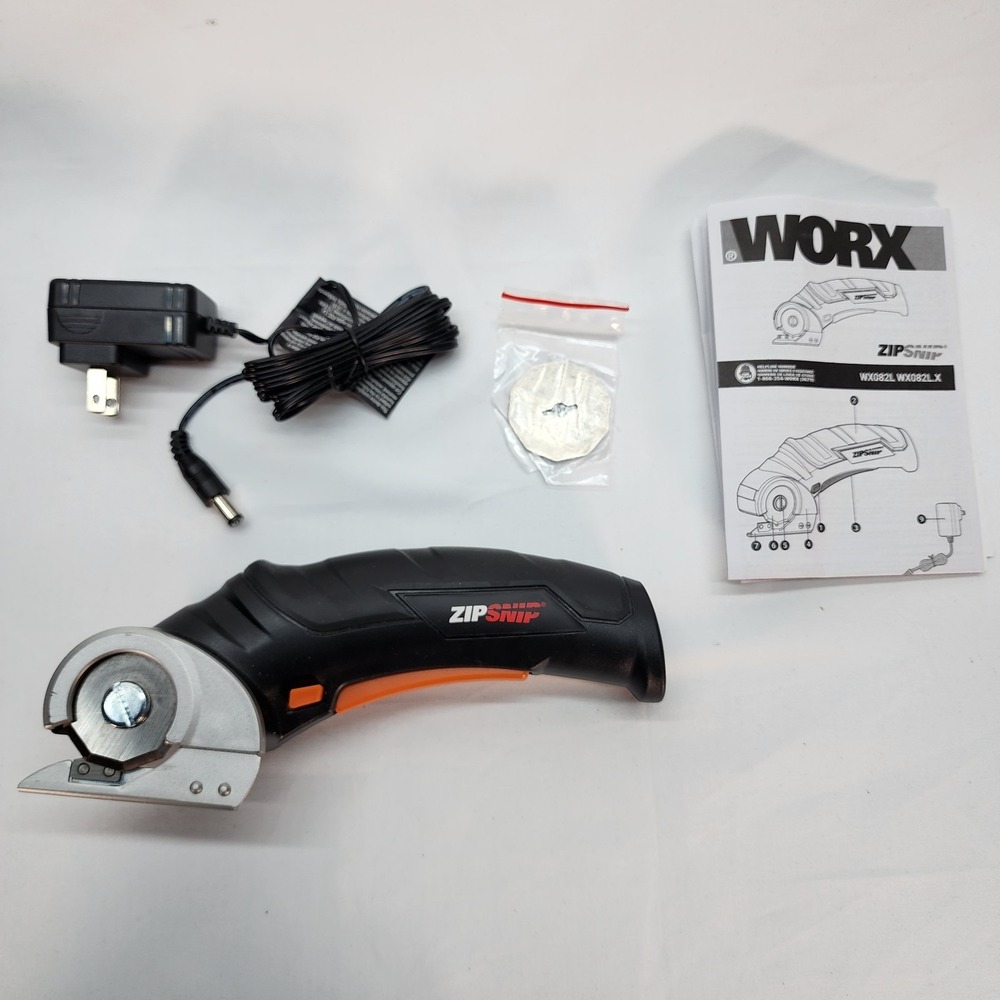 Worx ZipSnip Cordless Shear WX081L Li-Ion Black Orange with Case